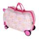 Kids Ride-On Suitcase Carry-On Cabin Luggage Unicorn, Pink