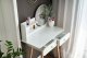 Modern Dressing Table with Mirror and Shelves ModernHome, White