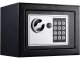 Small Electronic Safe for Home and Office with Digital Code and Key, Black