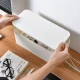 Dustproof Cable Storage and Management Box Cord Organizer, White