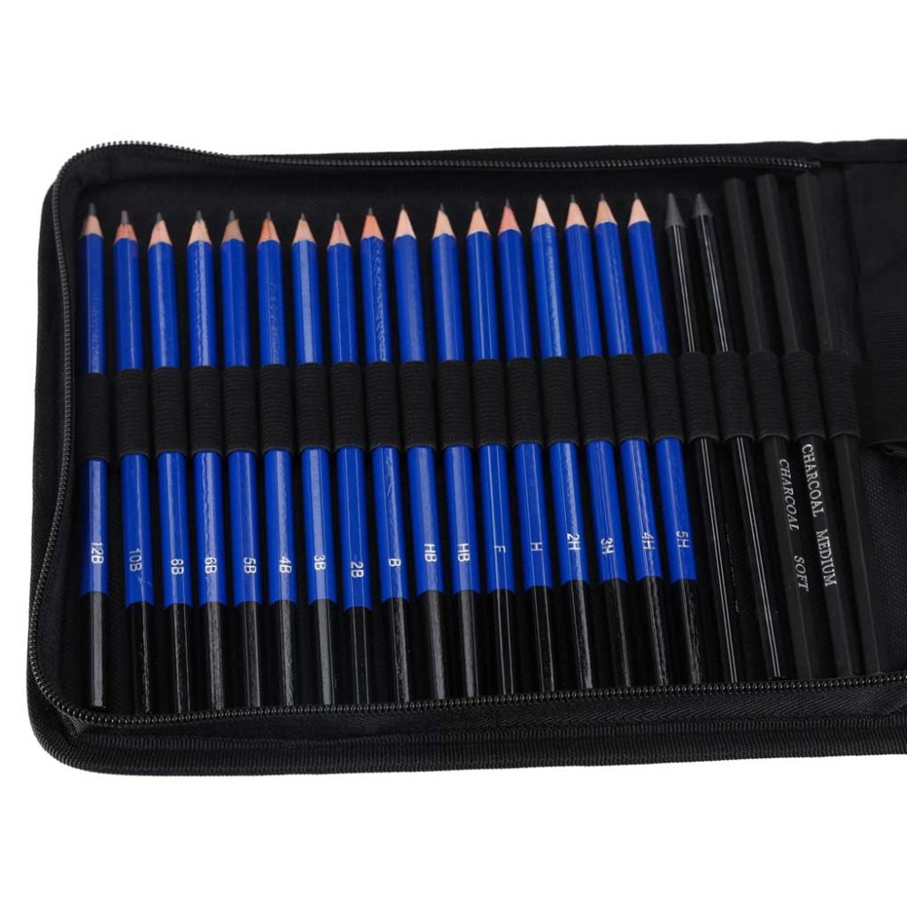 Professional Sketching & Drawing Pencil Set 54-Piece Art Kit with Sketch Pad Case (1)