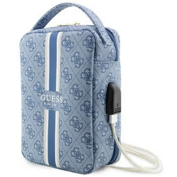 Guess 4G Printed Stripes Organizer Bag, Blue