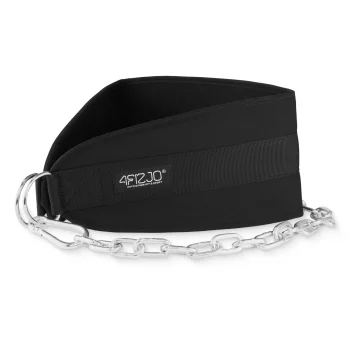 4FIZJO Dip Belt Weight Lifting Belt with Chain 100 cm, Black