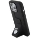 Karl Lagerfeld iPhone 15 Pro Case Gripstand Saffiano Choupette Pins, Black