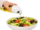 Glass Gravity Dispenser Bottle for Oil and Vinegar, 510 ml, White