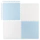 Ricokids 738202 Foam Puzzle Play Mat, 4 Pcs, 120x120 cm, Blue/White