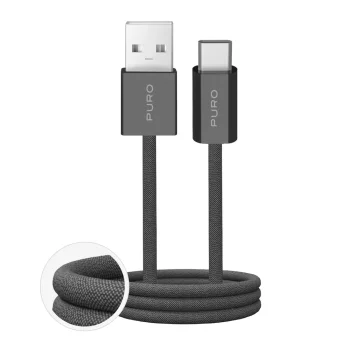 Puro Fabrik 2.0 USB-A to USB-C Braided Cable 10W 1.5m - Dark Green