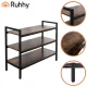 Ruhhy 00027038 3-Tier Shoe Rack 79cm, Black/Brown