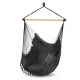 4Fizjo BAHIO Brazilian Hanging Chair with Cushions, Black