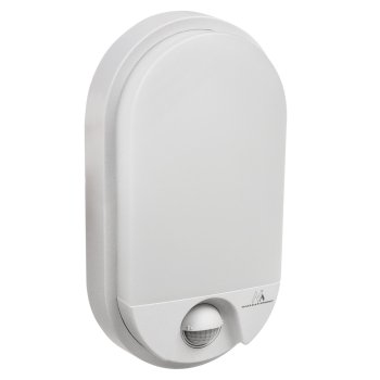 Maclean LED Facade Lamp with Motion Sensor, 15W, IP54, White