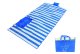 Beach Folding Blanket + Pillow + Bag Set, Blue