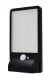 Solar Street Lamp with 36 LEDs and Motion Sensor, Black