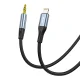 Audio Cable Vipfan L05 Lightning to 3.5mm Mini Jack AUX, 1m, Gray