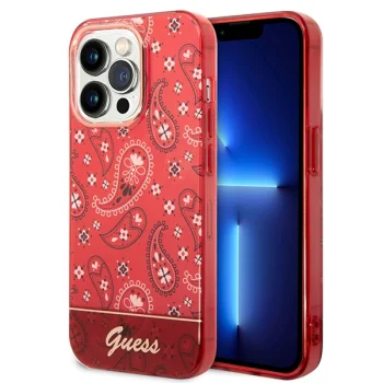 Guess iPhone 14 Pro Max Case Bandana Paisley Red
