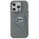 Чехол Karl Lagerfeld для iPhone 15 Pro MagSafe IML Metal KC Heads, черный