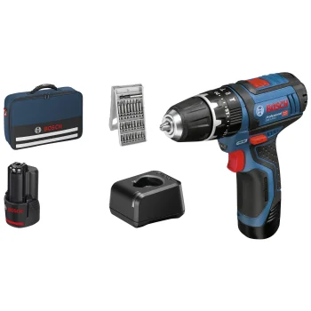 Bosch GSB 12V-15 Professional Cordless Combi Drill (2x 2.0 Ah)