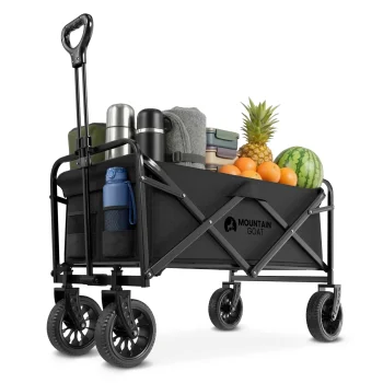 Mountain Goat STANDRAD Foldable Beach and Camping Wagon, Black