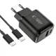 Tech-Protect NCA45W-GAN 45W 2-Port Wall Charger with USB-C Cable, Black