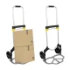 Folding warehouse trolley with aluminum platform, 90 kg load capacity