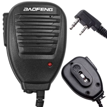 Baofeng BF-888 Speaker Microphone for Two-Way Radios with PTT, Black