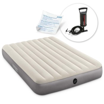Intex Queen Air Mattress 64103 Inflatable Bed 25 cm with Piston Pump