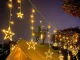 Lights Star Garland Light Curtain 138 LED Outdoor Indoor, Warm color