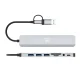 Wozinsky WAH-81 8-in-1 USB-C Hub with USB 3.0 SD MicroSD Reader and 3.5mm Audio Output - Gray