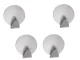Self-Adhesive Stainless Steel Hooks, 4 pcs, Silver