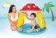 INTEX Mushroom Inflatable Kids Paddling Pool with Canopy 102 x 89 cm 57114