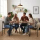 ModernHome MALMO 5 Piece Dining Set Industrial Kitchen Table and 4 Chairs