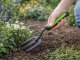 4-Piece Garden Tool Set Pruner Trowel Fork Hoe, Black-Green