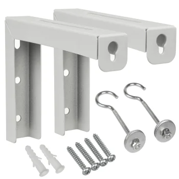 Maclean MC-923 Projector Screen Wall Mount Bracket Set, Steel, up to 25 kg, White
