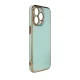 Case for Xiaomi Redmi Note 11 Lighting Color Case, Mint with Gold Frame