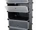 Modular Shoe Cabinet, 5 Tiers, Black