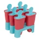 Ruhhy 24248 Ice Cream Molds, 6 pcs, Pink/Blue