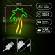 Palm Tree LED Neon Sign Neolia NNE04, Orange and Green