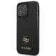 Guess Saffiano 4G Small Metal Logo Case for iPhone 13 Pro / 13, Black