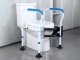 Adjustable toilet support rail for seniors with non-slip handles