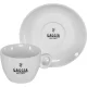 Gaggia Milano Cappuccino Cups with Saucers Set of 4, White