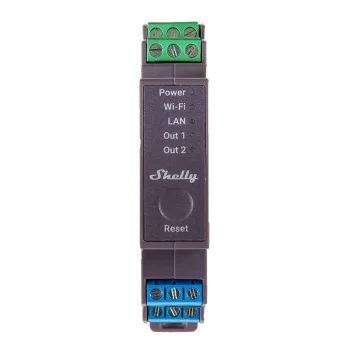 Shelly Pro 2 2-Channel DIN Rail Relay, WiFi/LAN