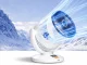 Wireless Oscillating Desk Fan with Timer and 6 Speeds, White