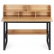ModernHome Computer Desk with Hutch 120x60 cm Loft Style, Light Oak