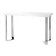 Momo 05-SL Manicure Desk, White and Silver