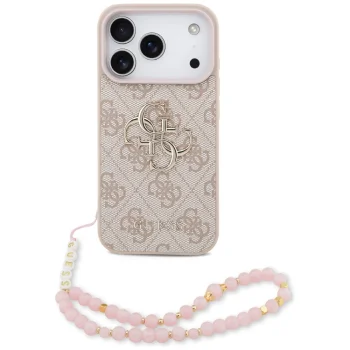Guess iPhone 17 Pro Case 4G Strap 4G Classic Logo, Pink