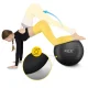 4FIZJO Reh Ball Inflatable Gymnastic Ball 65 cm with Pump, Black