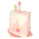Two-Tier Toy Birthday Cake with Music and Lights, 16 Pieces, Pink