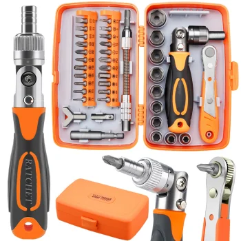 Tool Set with Torx Bits and Socket Wrenches 5-14mm, 38 Pieces