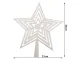 Shatterproof Christmas Tree Top Star, 23 cm, White