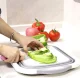 Collapsible Silicone Bowl with Plug and Cutting Board 2-in-1