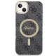 Apple iPhone 14 Plus 6.7\" Guess 4G Print MagSafe Case Cover (GUBPP14MH4EACSK) + Charger, Black